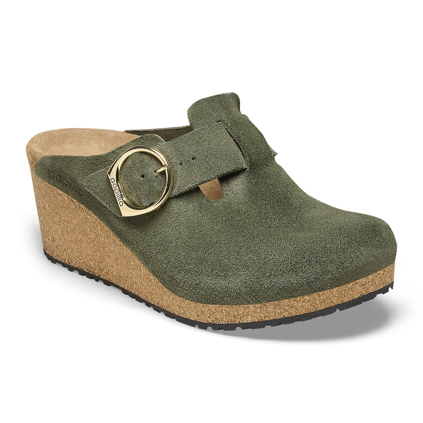 Birkenstock Fanny Ring-Buckle Suede Leather Thyme